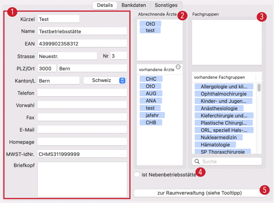 tomedo handbuch arbeitsplatzeinstellungen betriebsstaetten details schweiz