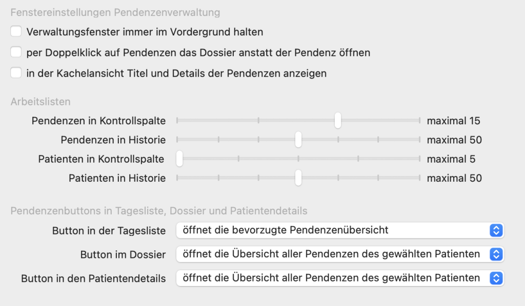 tomedo handbuch schweiz pendenzenverwaltung einstellungen benutzeroberflaeche 1