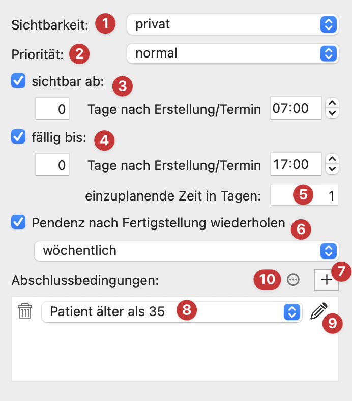 tomedo handbuch schweiz pendenzenverwaltung pendenzenvorlagen verwaltung pendenzendetails