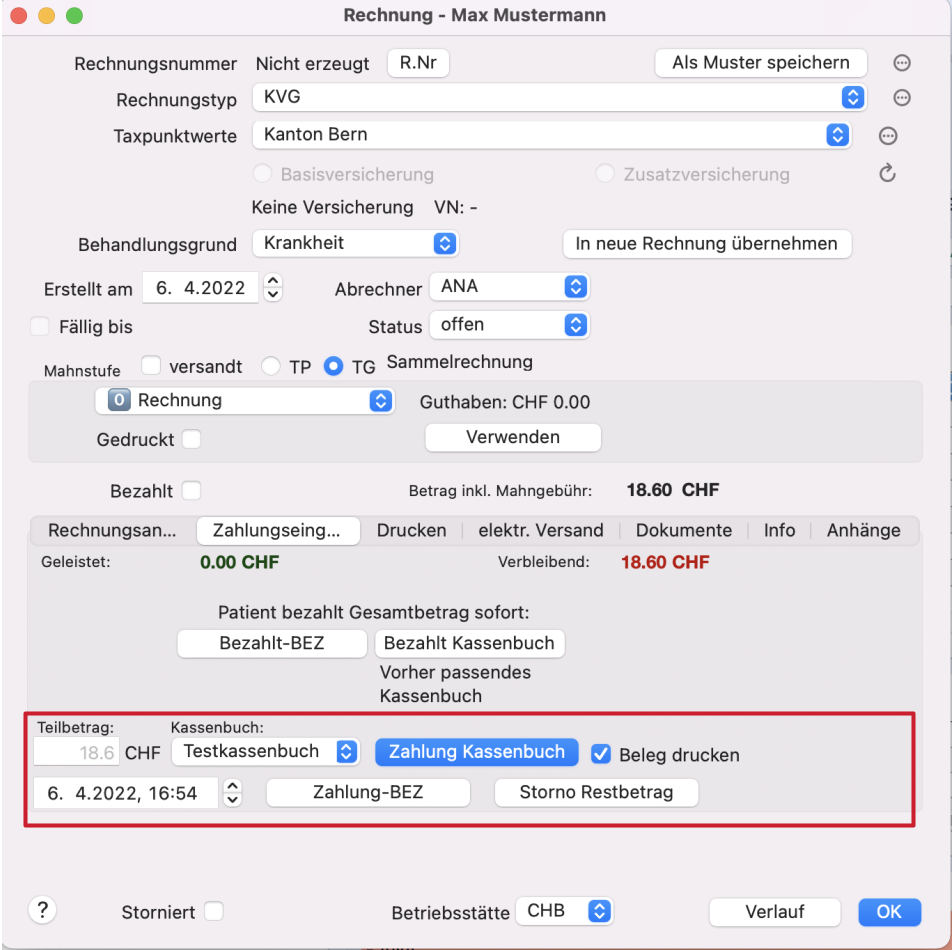 tomedo handbuch abrechnung zahlungseingaenge option2 schweiz 1