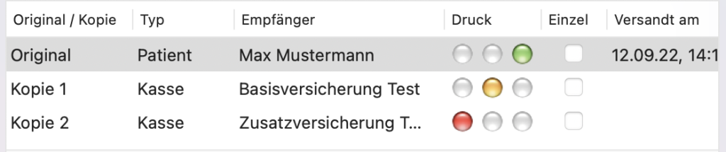 tomedo handbuch briefschreibung dossier eintrag empaengerliste schweiz