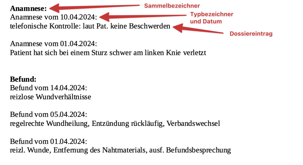 tomedo handbuch schweiz briefschreibung x kommando typbeschreibung sammelbezeichner