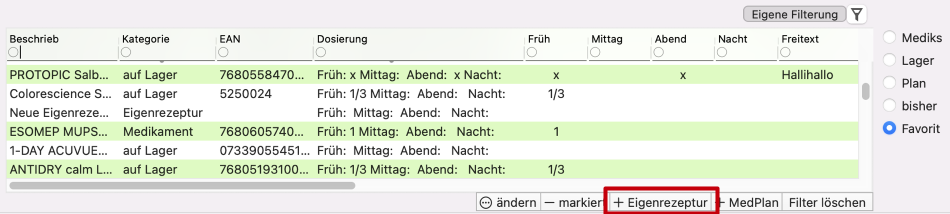 tomedo handbuch medikamentenverordnung hauptfenster eigenrezeptur schweiz