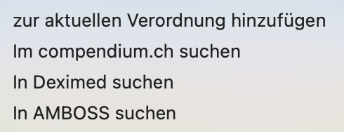 tomedo handbuch medikamentenverordnung hauptfenster rechtsklick kontextmenue schweiz