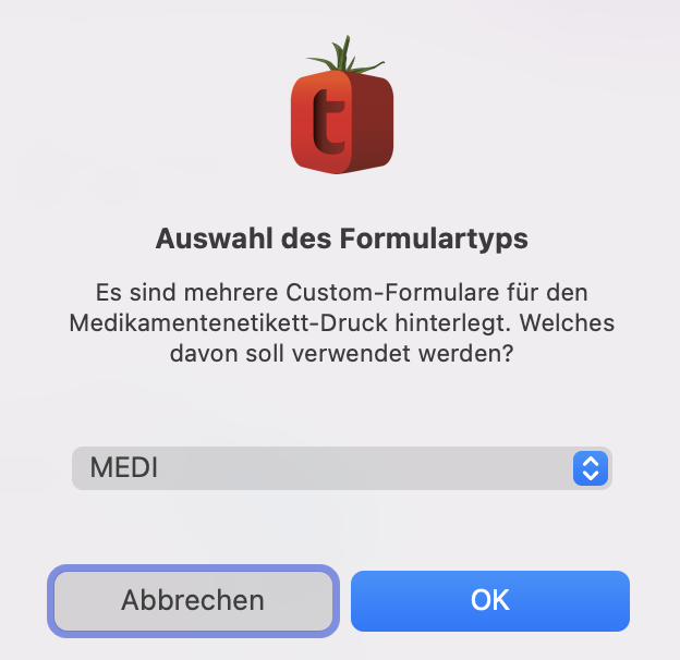 tomedo handbuch medikamentenverordnung verordnen auswahl formulartyp etikett schweiz
