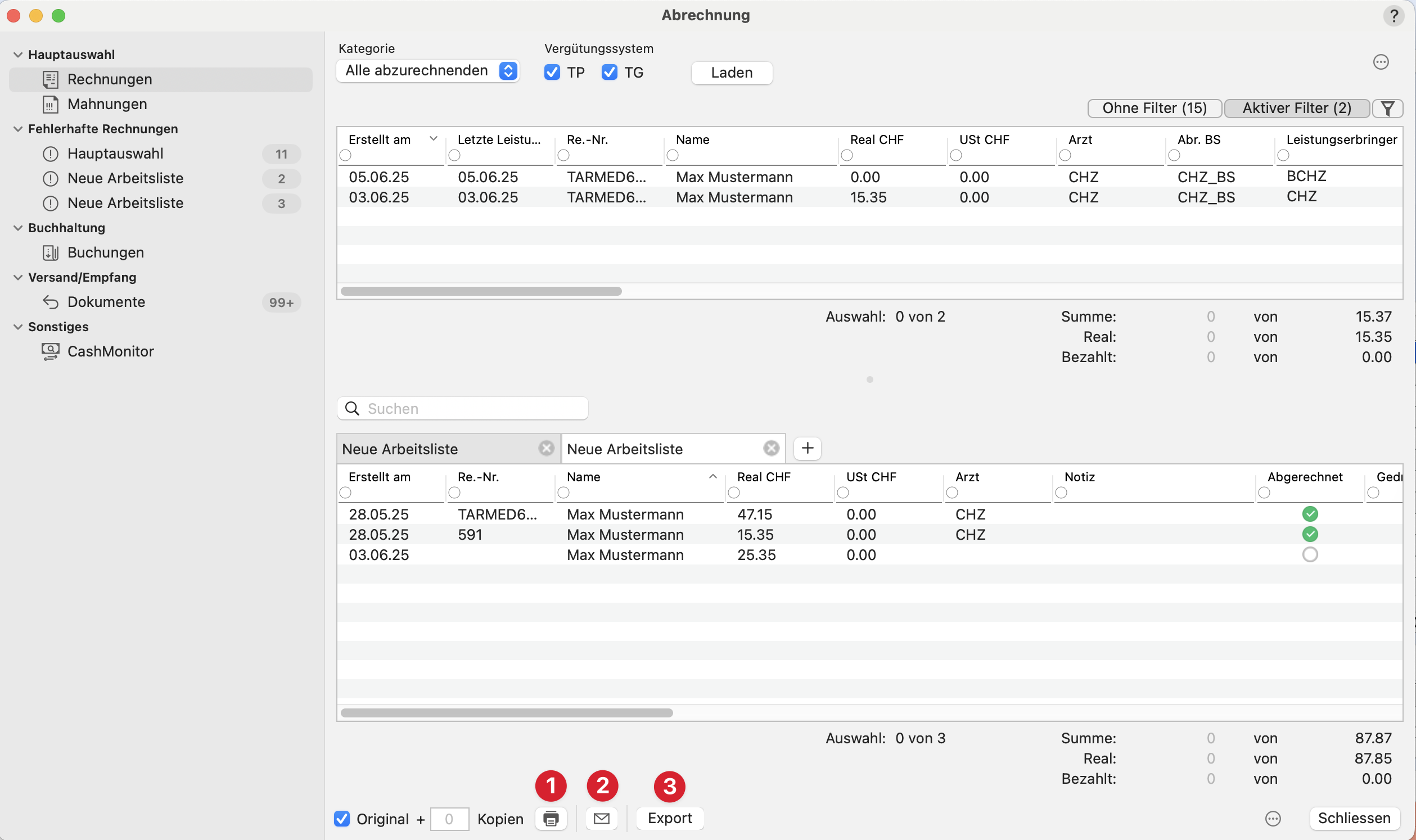 tomedo handbuch abrechnung xml export schweiz 2