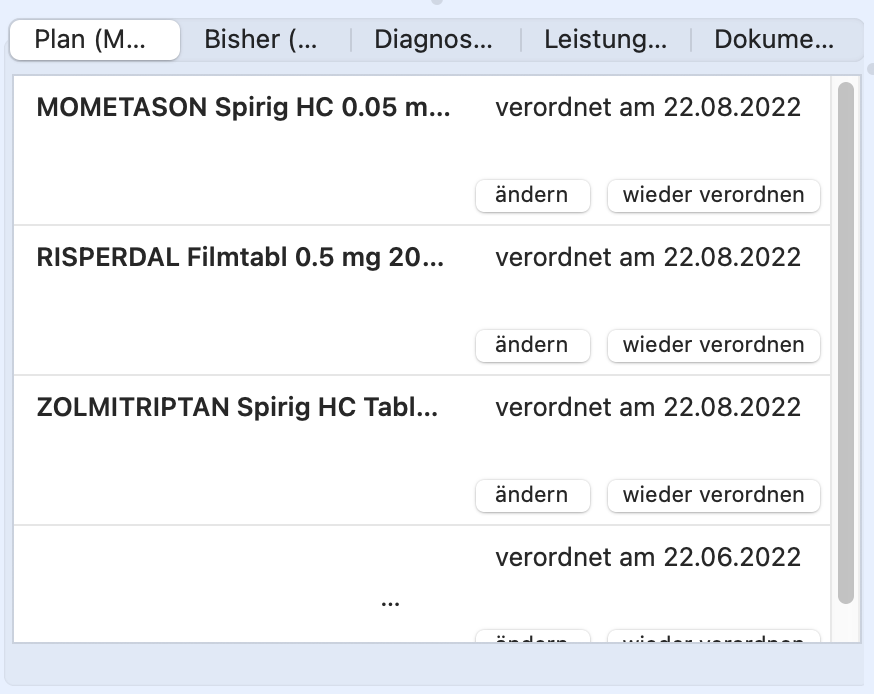 tomedo handbuch dossier medizinische dokumentation plan medikamente schweiz