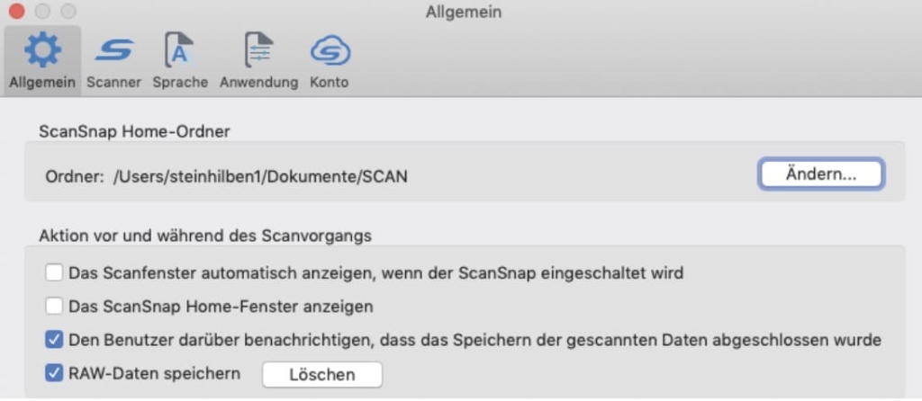 tomedo handbuch drucker scanner scansnap einrichten