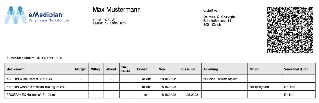 tomedo handbuch medikamentenverordnung emediplan neu schweiz