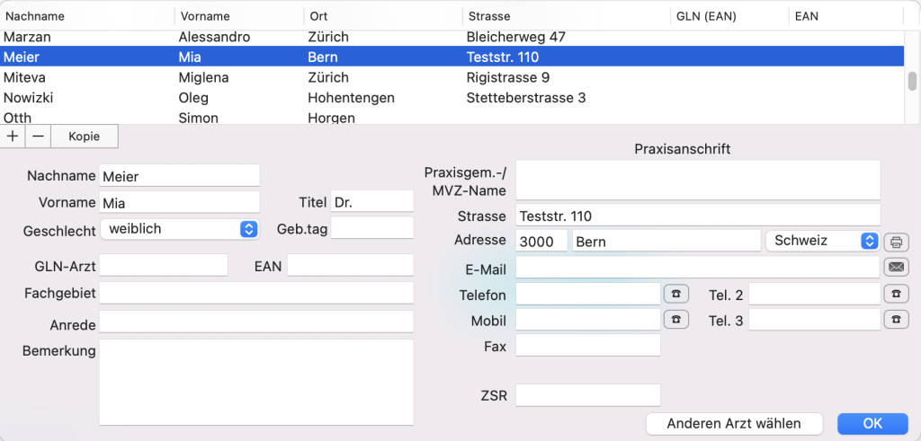 tomedo handbuch patientendetails auswahl popover schweiz