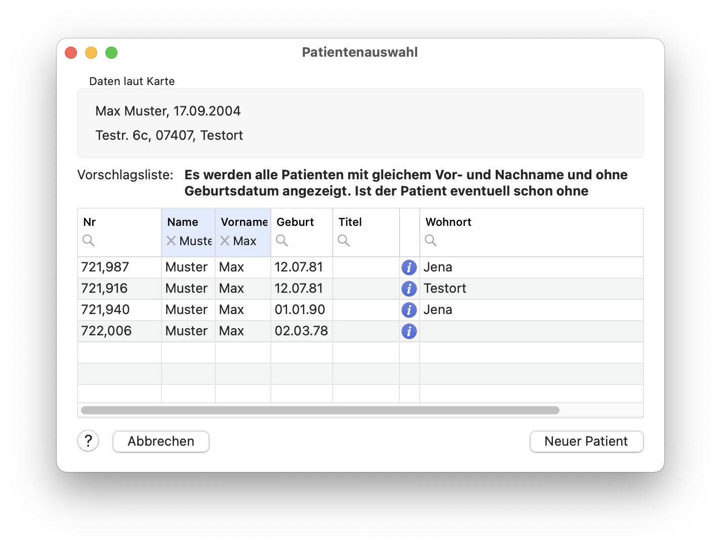 tomedo handbuch patientendetails patientenauswahl