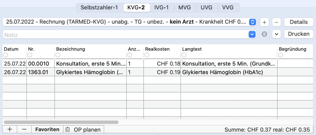 tomedo handbuch rechnung laborleistungen hinzufuegen tabelle schweiz