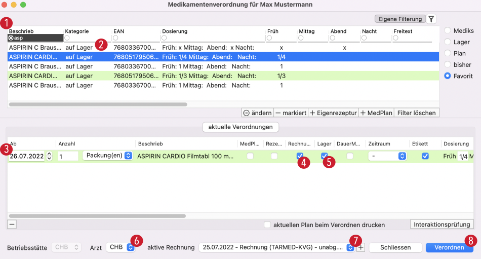 tomedo handbuch rechnung medikamente hinzufuegen medikamentenverordnung schweiz