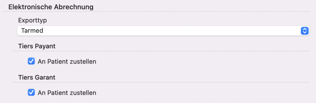 tomedo handbuch rechnungstypen elektronische abrechnung tarmed schweiz