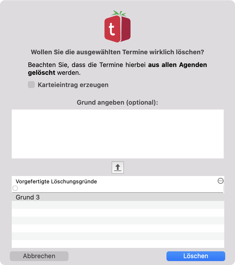tomedo handbuch schweiz agenda termine loeschen loeschungsgruende terminart1
