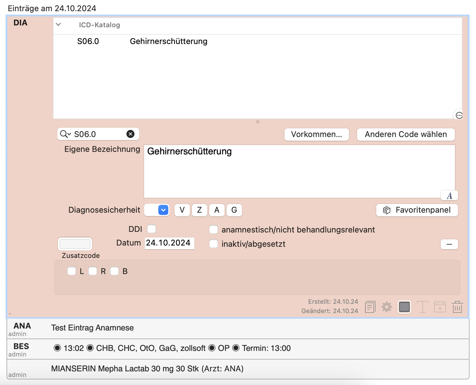 tomedo handbuch schweiz dossier kompaktdossier medizinische dokumentation eintrag