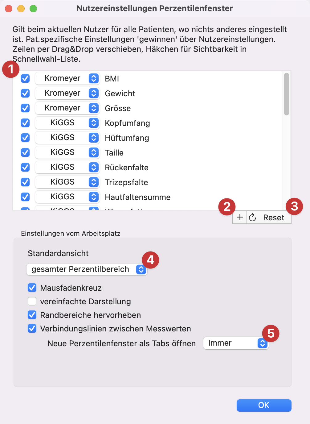 tomedo handbuch schweiz dossiereintraege bmi perzentile neue ansicht einstellungen