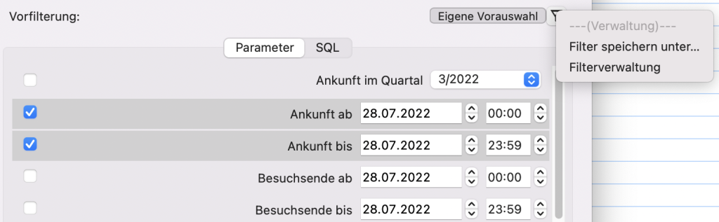 tomedo handbuch statistiken vorgefiltert besuch schweiz