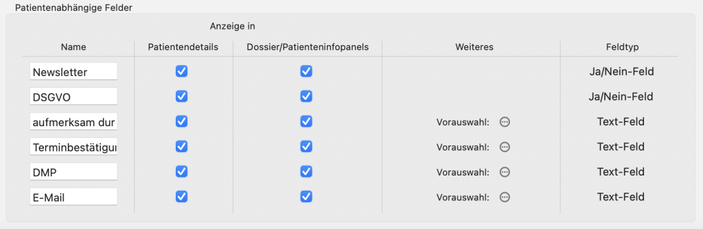 tomedo handbuch tipps und tricks patientenabhaengige felder schweiz