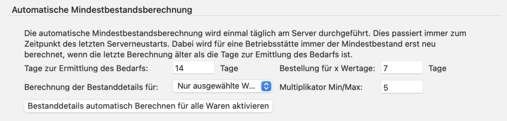 tomedo handbuch warenwirtschaft automatische mindestbestandsberechnung