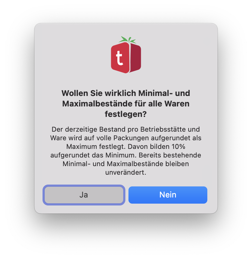 tomedo handbuch warenwirtschaft einstellungen mindestbestand hinweis schweiz