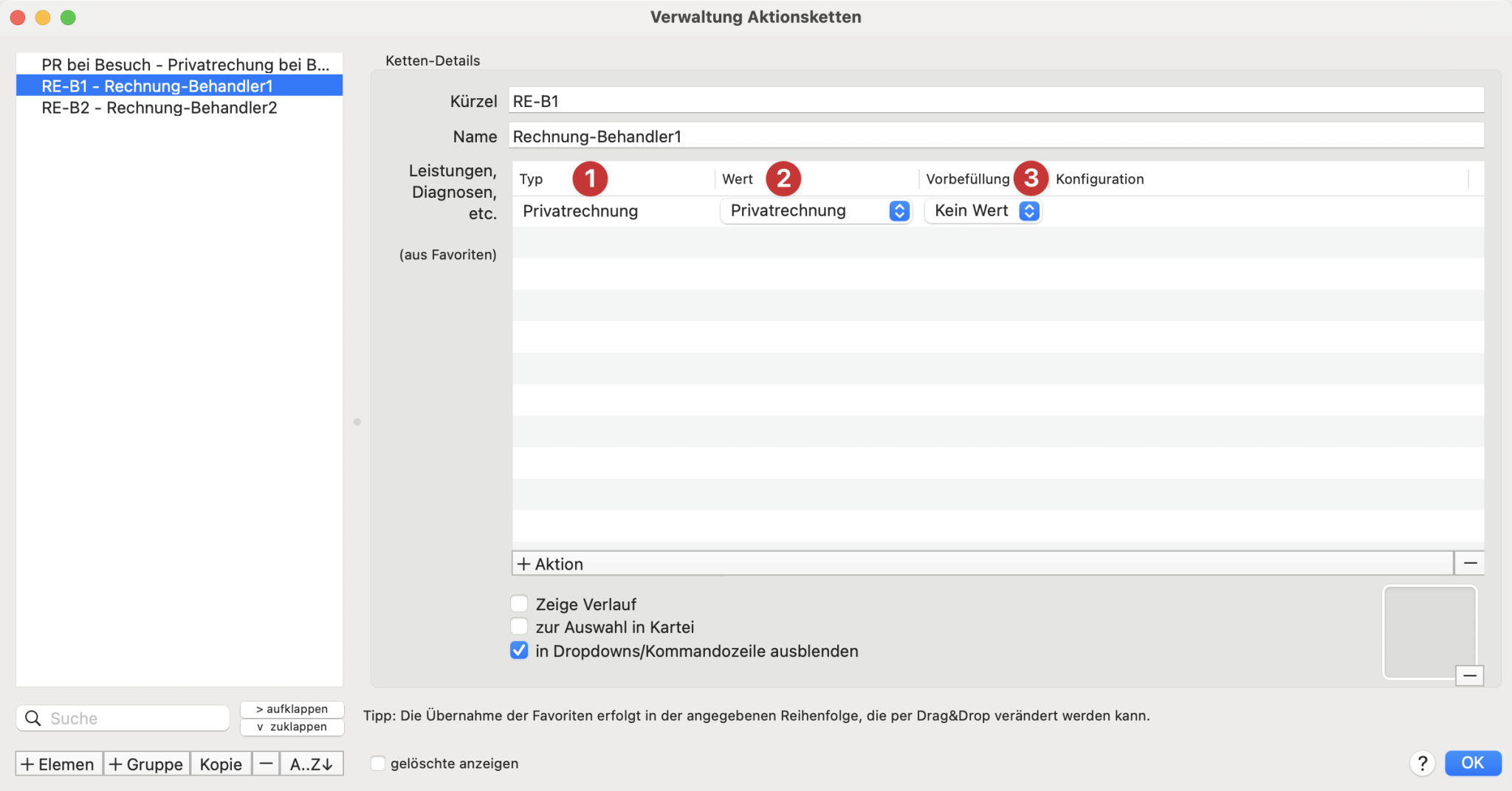 tomedo ch handbuch abrechnung rechnungsverwaltung automatische privatrechnung 4