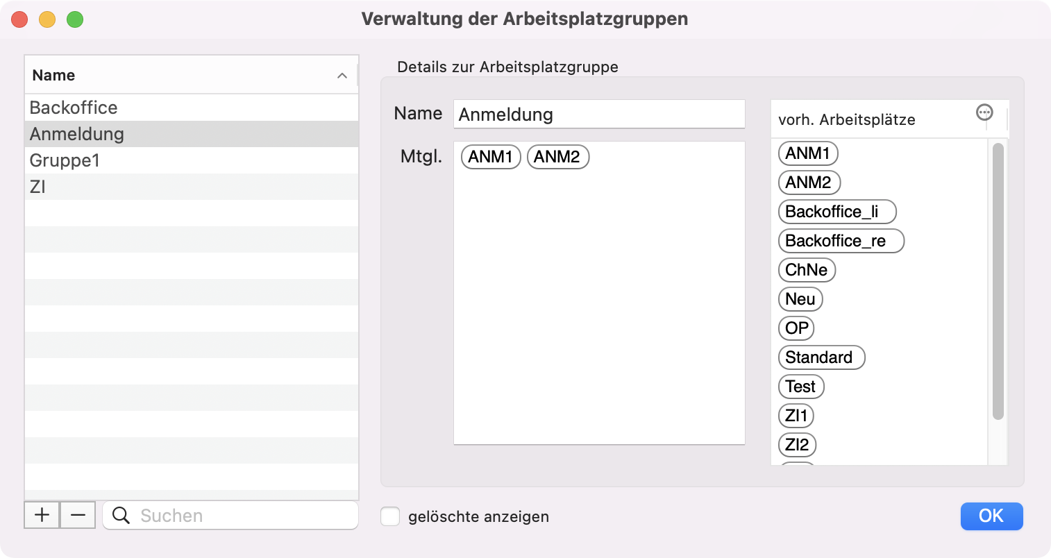 tomedo handbuch schweiz praxisorganisation arbeitsplaetze arbeitsplatzgruppen