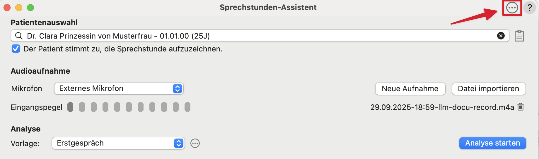 tomedo handbuch schweiz sprechstunden assistent einstellungen