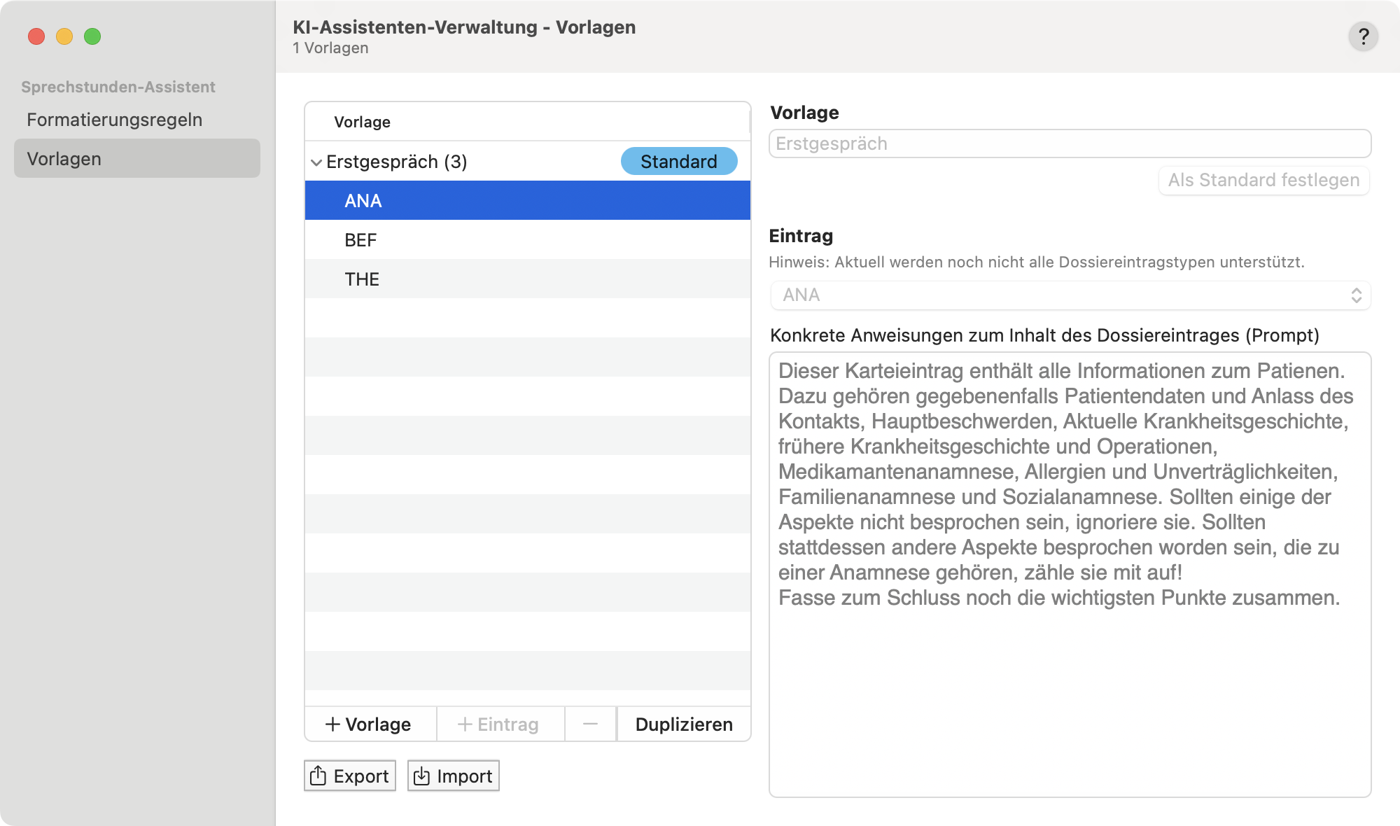 tomedo handbuch schweiz sprechstunden assistent vorlagen