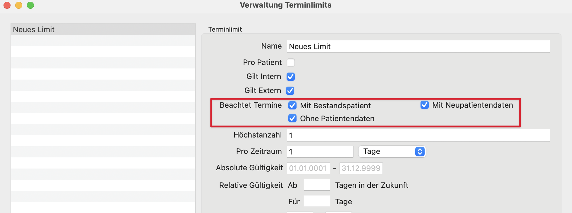 changelog v155 Terminlimits