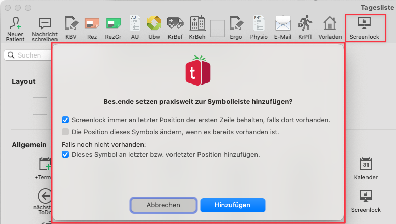 chgangelog schweiz v155 symbolleiste konfiguration