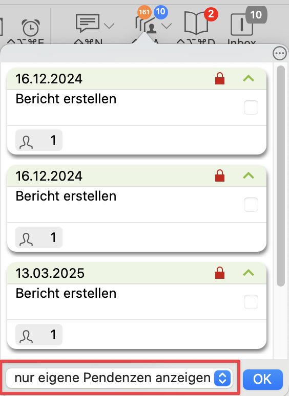 tomedo handbuch schweiz pendenzenverwaltung kartei popover