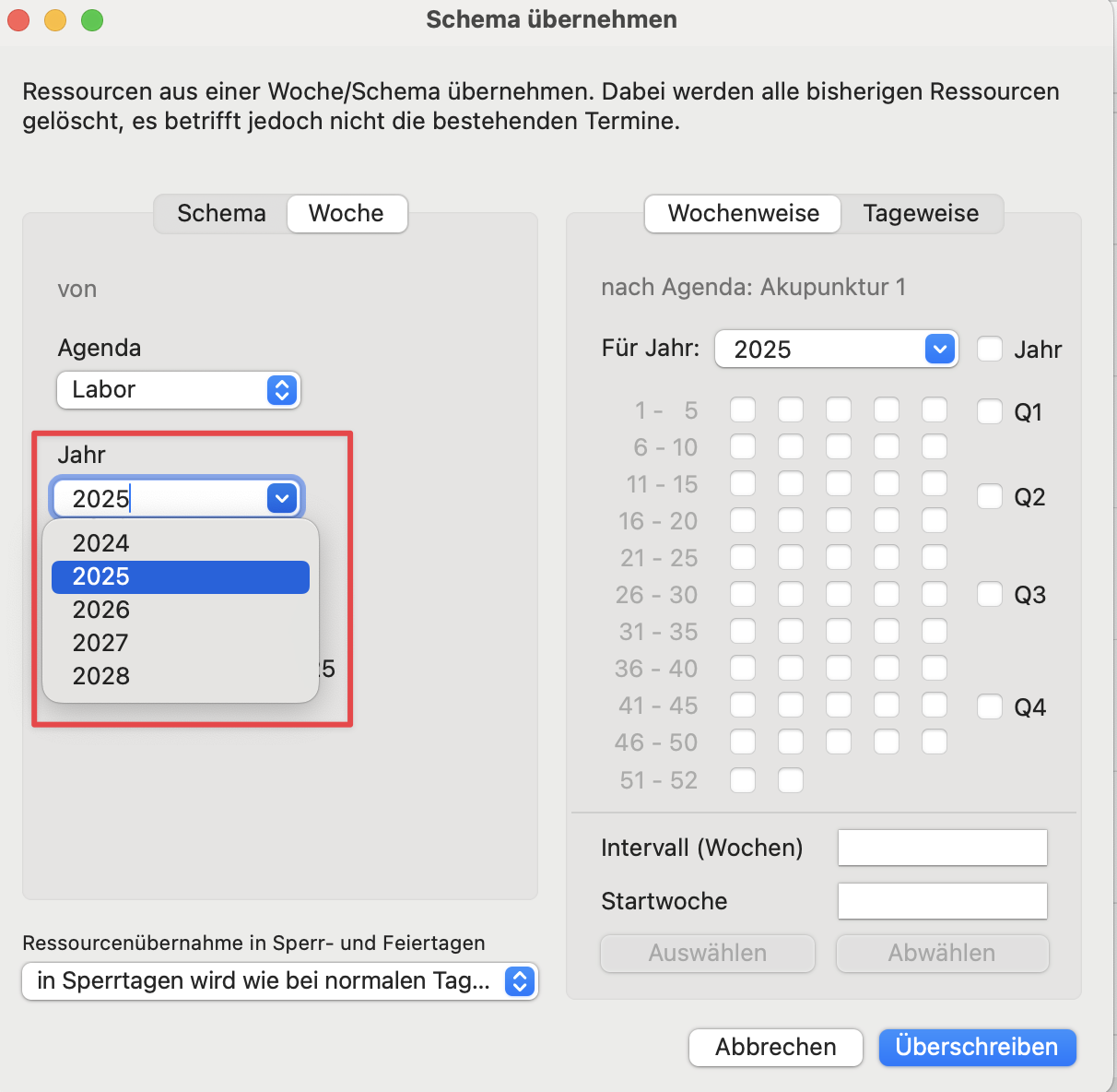 tomedo changelog 158 agenda schemaverwaltung
