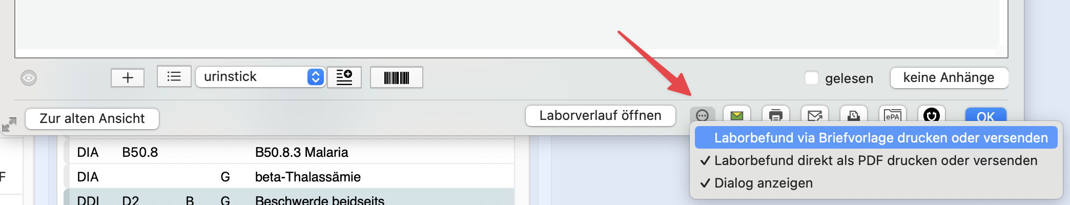 tomedo schweiz changelog 158 labor befund drucken punkte