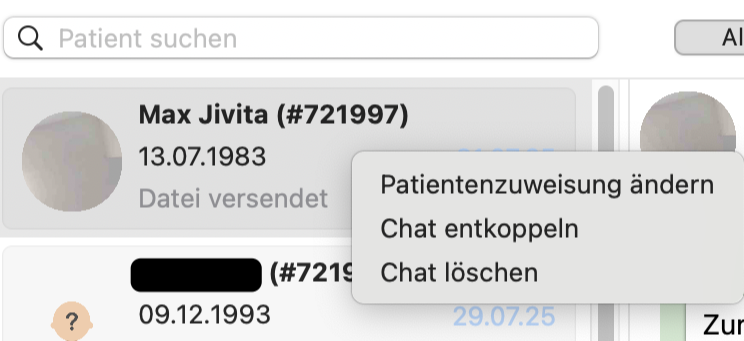 tomedo changelog 159 ad messenger patient neu zuweisen 20250828 142332