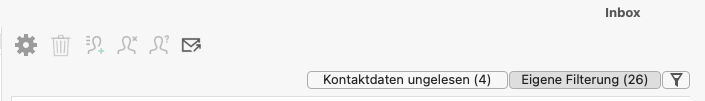Patientenformulare Inbox Filter 1
