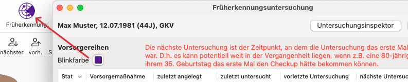 tomedo changelog 161 frueherkennungsuntersuchung